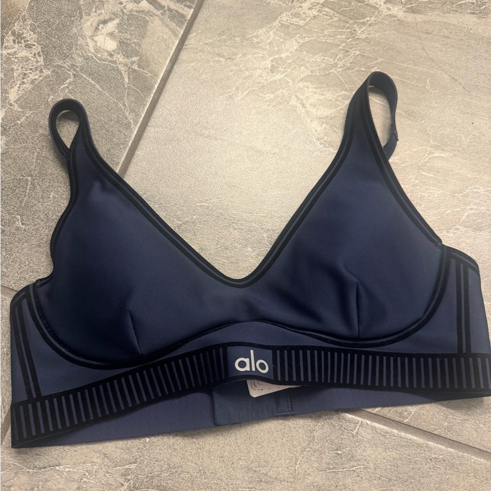 ALO Yoga Navy Sports Bra